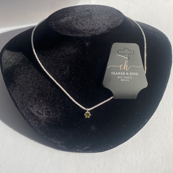 925 Silver Necklace with Zircon Pendant - Picture 6 of 6
